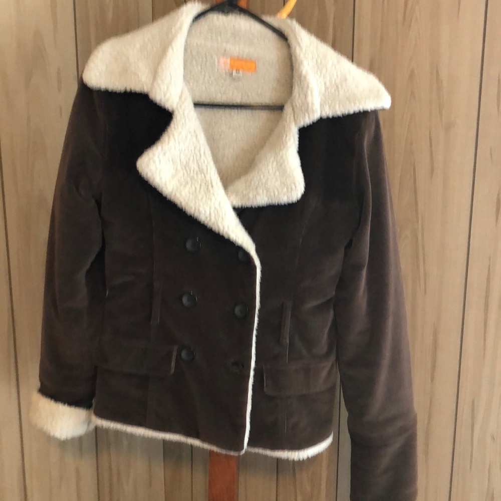 Tulle Corduroy fleece woman’s jacket Medium 3 button sleeve or roll up